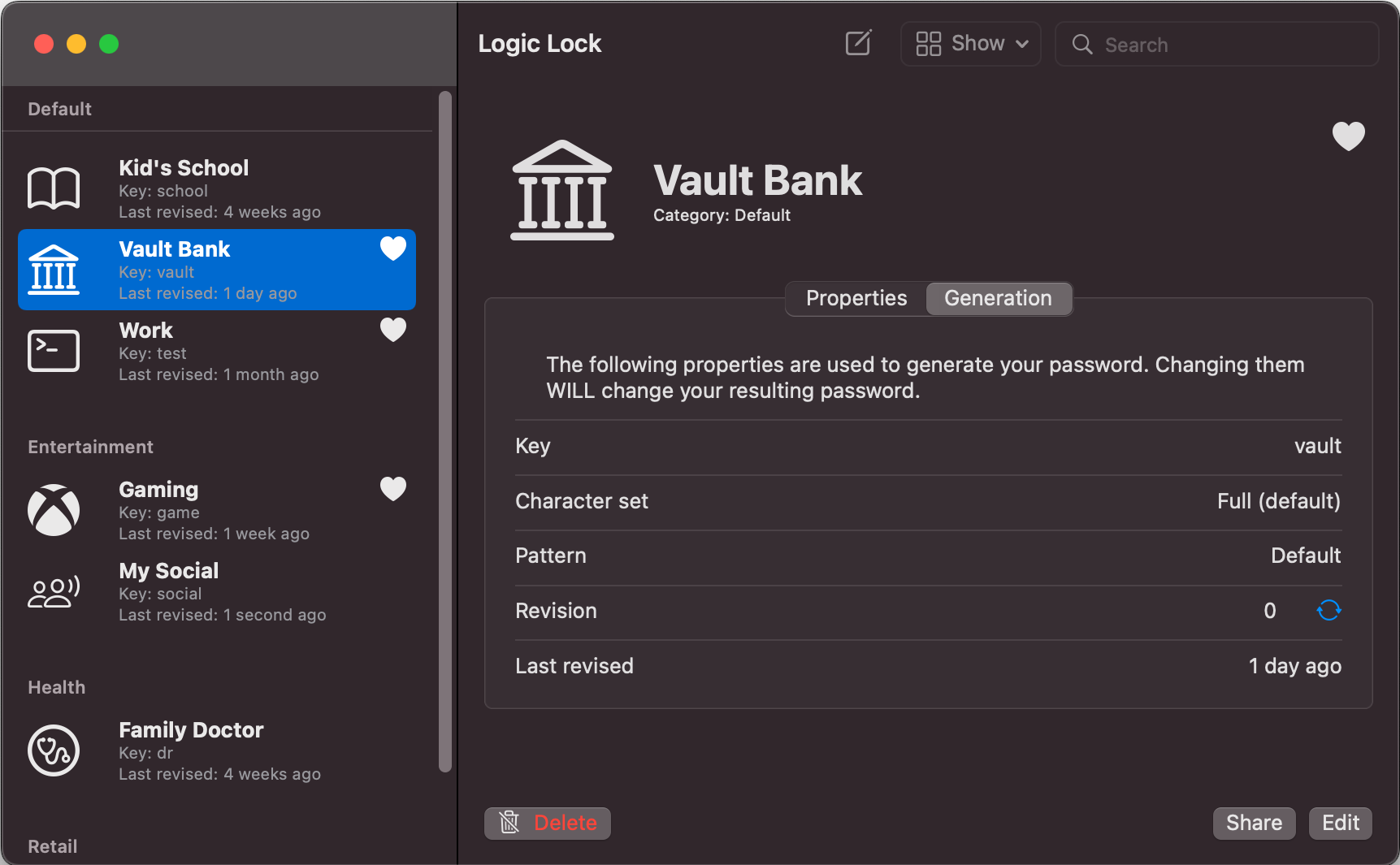 Screenshot of MacOS Generation